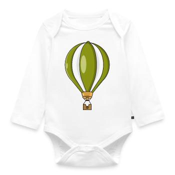 Heißluftballon - Baby Bio-Langarm-Body - Weiß - Vorne