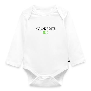 Maladroite mode - Body Bébé bio manches longues - blanc - Devant