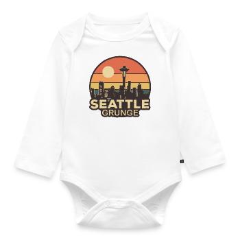 Seattle Grunge - Baby Bio-Langarm-Body - Weiß - Vorne