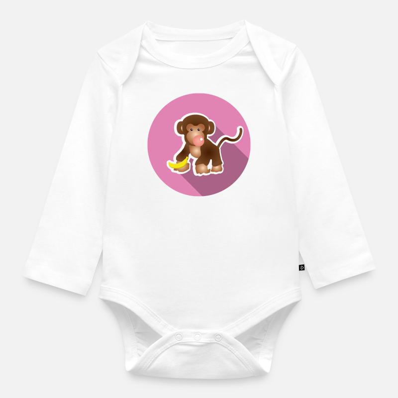 Muniax Bubbles Baby - Body Bébé bio manches longues - blanc