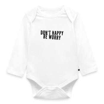 ich bin gerne traurig - Baby Bio-Langarm-Body - Weiß - Vorne