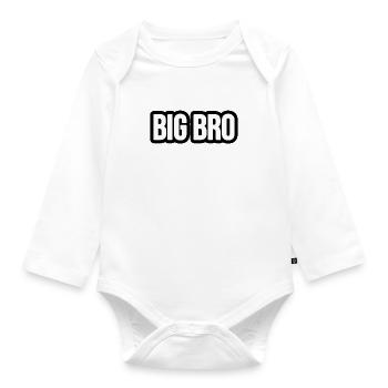 Big Bro - Big Brother - Organic Longsleeve Baby Bodysuit - white - Front