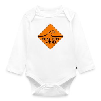 Pray for wind - Baby Bio-Langarm-Body - Weiß - Vorne