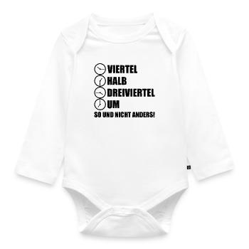 Ossi bemme Geschenk DDR Ostdeutschland - Baby Bio-Langarm-Body - Weiß - Vorne