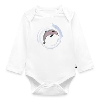 Tucuxi ENDANGERED - Baby Bio-Langarm-Body - Weiß - Vorne
