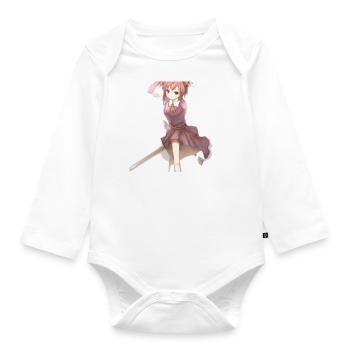 anime - Organic Longsleeve Baby Bodysuit - white - Front