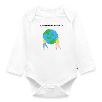 Es ist die einzige, die wir haben. - Baby Bio-Langarm-Body - Weiß - Vorne