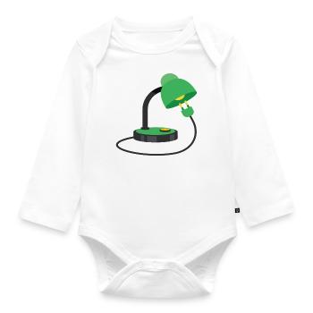 Lampe - Baby Bio-Langarm-Body - Weiß - Vorne