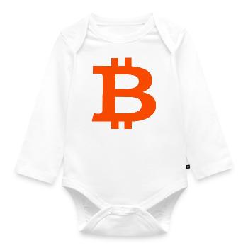 Bitcoin - Body Bébé bio manches longues - blanc - Devant