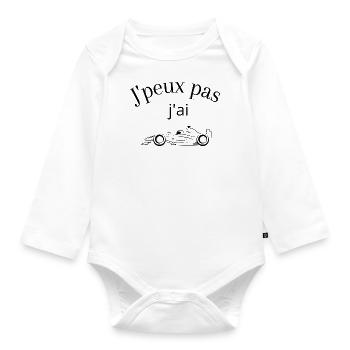 J'peux pas j'ai formule1 - Body Bébé bio manches longues - blanc - Devant