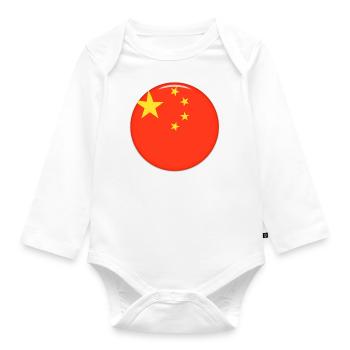 China - Baby Bio-Langarm-Body - Weiß - Vorne