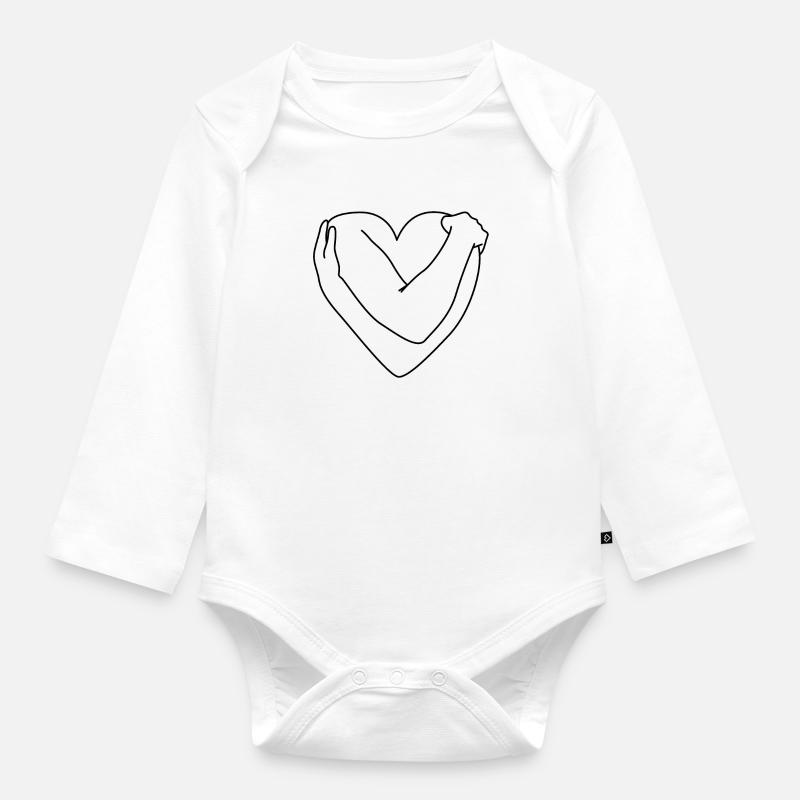 auto étreinte - Body Bébé bio manches longues - blanc