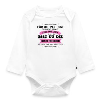 Partnerlook Beste Freundinnen - Baby Bio-Langarm-Body - Weiß - Vorne
