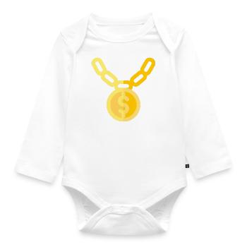 necklace - Organic Longsleeve Baby Bodysuit - white - Front