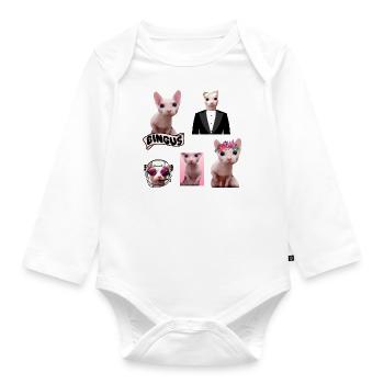 Bingus Meme - Body Bébé bio manches longues - blanc - Devant