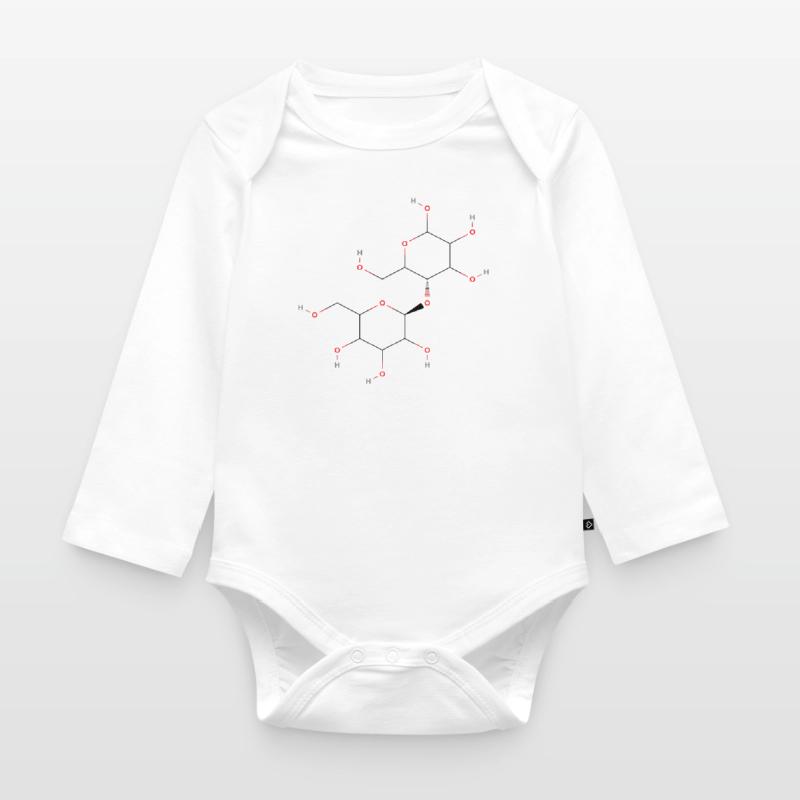 Cellulose Molecule - Colored Structural Formula Organic Longsleeve Baby Bodysuit