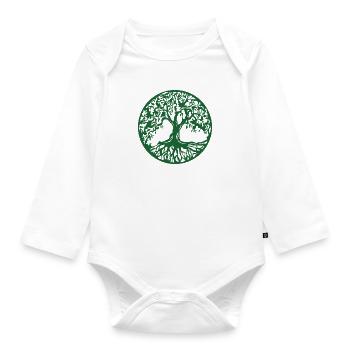 Baum des Lebens - Baby Bio-Langarm-Body - Weiß - Vorne