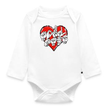 Soulmate - DGS Streetwear - Organic Longsleeve Baby Bodysuit - white - Front