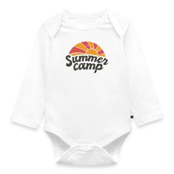 Summer camp Kleidung Shirt Cap Tasse - Baby Bio-Langarm-Body - Weiß - Vorne