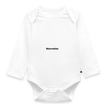 le remède miracle du DR Macron humour cadeau homme - Body Bébé bio manches longues - blanc - Devant