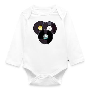 vinyl - Organic Longsleeve Baby Bodysuit - white - Front