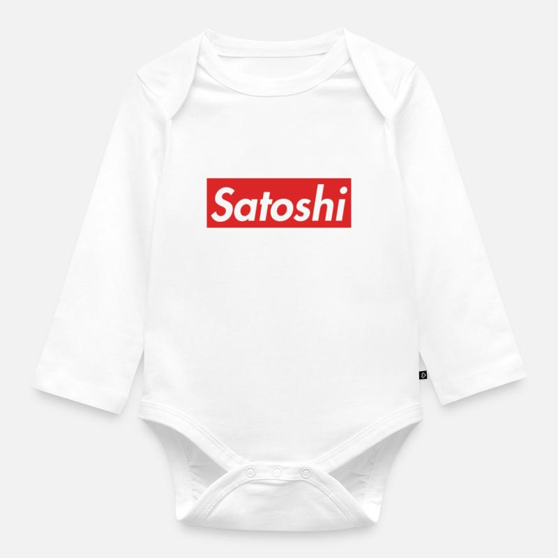 Satoshi Nakamoto - Baby Bio-Langarm-Body - Weiß