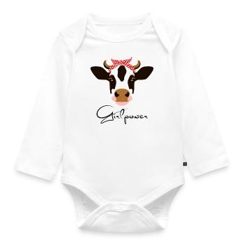 Girlpower - Body Bébé bio manches longues - blanc - Devant