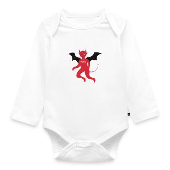 Fliegen - Baby Bio-Langarm-Body - Weiß - Vorne