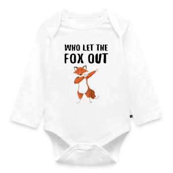 WHO LET THE FOX OUT Dabbender Fuchs - Body Bébé bio manches longues - blanc - Devant