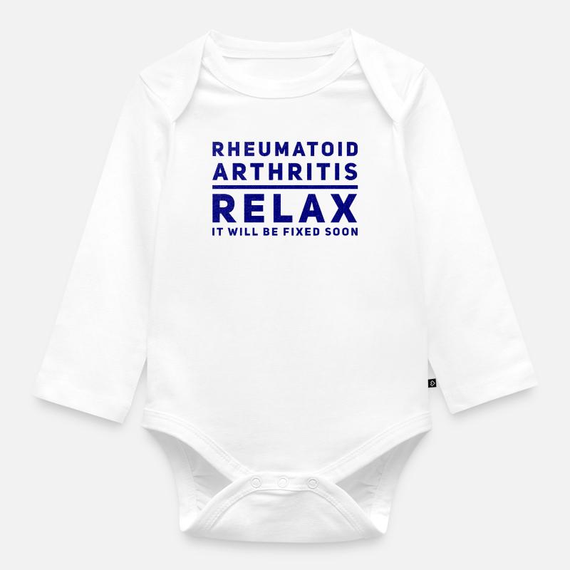 Lustiger Ärzte Spruch Arthritis Geschenk - Baby Bio-Langarm-Body - Weiß