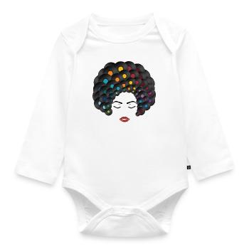 Vinyl Queen - Baby Bio-Langarm-Body - Weiß - Vorne