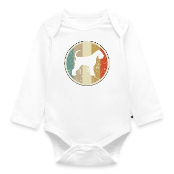 Riesenschnauzer - Baby Bio-Langarm-Body - Weiß - Vorne
