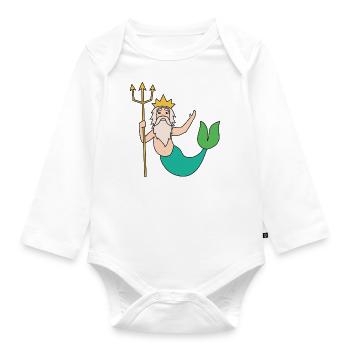 Neptune - Organic Longsleeve Baby Bodysuit - white - Front
