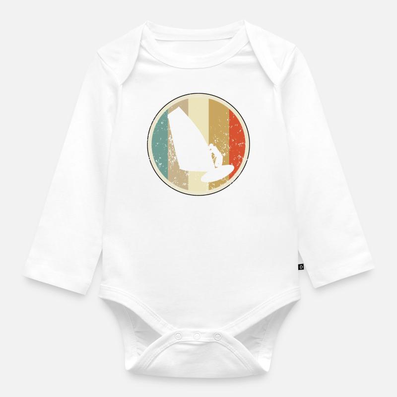 Windsurfen Windsurfer - Baby Bio-Langarm-Body - Weiß