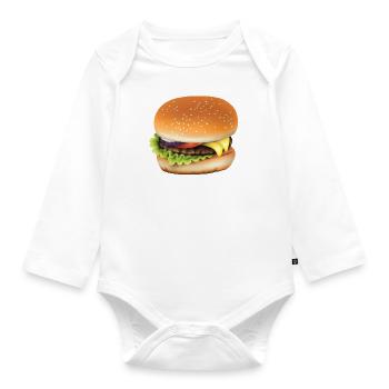 Hamburger - Baby Bio-Langarm-Body - Weiß - Vorne