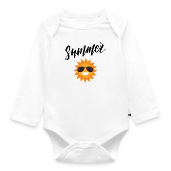 Summer - Baby Bio-Langarm-Body - Weiß - Vorne