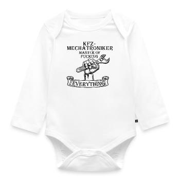 KFZ Mechatroniker - Baby Bio-Langarm-Body - Weiß - Vorne
