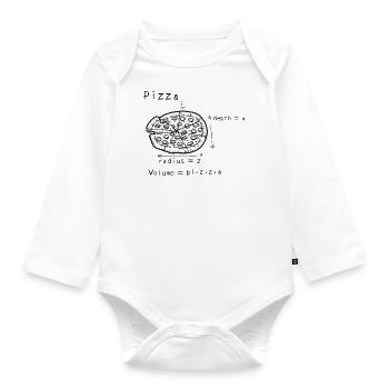 Pizza cadeau pizza amateur pizzeria - Body Bébé bio manches longues - blanc - Devant