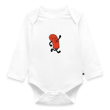 No Appendix Blinddarm Bauch Operation Geschenkidee - Baby Bio-Langarm-Body - Weiß - Vorne
