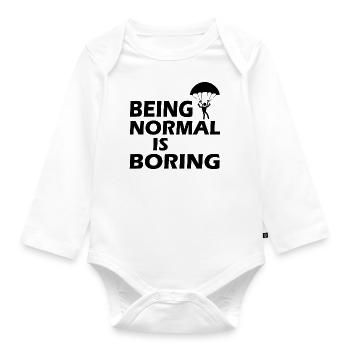 Paragliding - Baby Bio-Langarm-Body - Weiß - Vorne