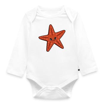Seestern - Baby Bio-Langarm-Body - Weiß - Vorne