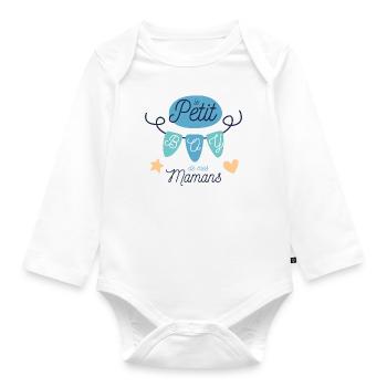 Le Petit Boy de Mes Mamans - Body Bébé bio manches longues - blanc - Devant