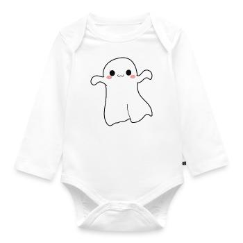 Ghost - Organic Longsleeve Baby Bodysuit - white - Front