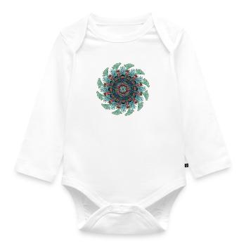 Worldflower 20 (Cut-Out) by RandomShern - Organic Longsleeve Baby Bodysuit - white - Front