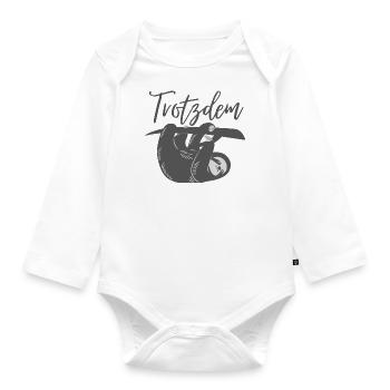 Trotzdem - Baby Bio-Langarm-Body - Weiß - Vorne