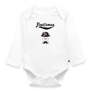 Gentleman - Organic Longsleeve Baby Bodysuit - white - Front