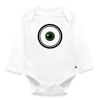 | pour les yeux verts Yeux verts - Body Bébé bio manches longues - blanc - Devant