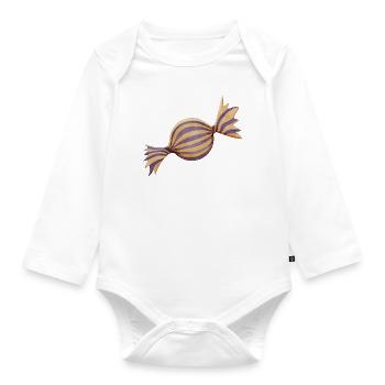 Candy - Organic Longsleeve Baby Bodysuit - white - Front