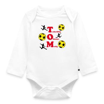 Tom - Baby Bio-Langarm-Body - Weiß - Vorne