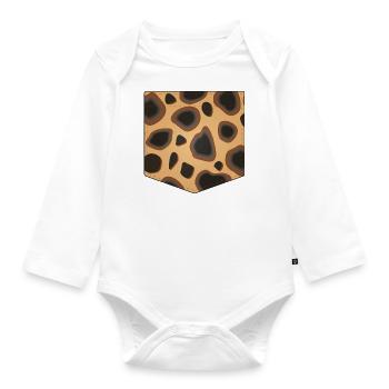 Poche Geopard - Body Bébé bio manches longues - blanc - Devant